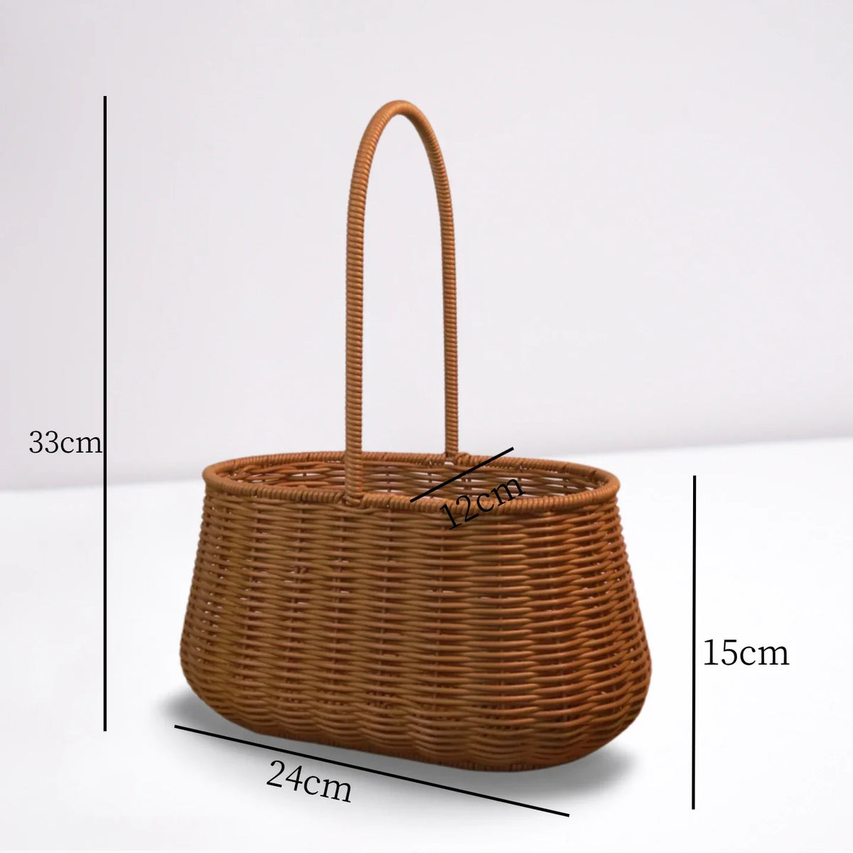 Plastic Garden Harvest Basket, Reusable Multi-Use Foraging Basket with Metal Frame, Small, Medium or 2-Piece Options - product view 6