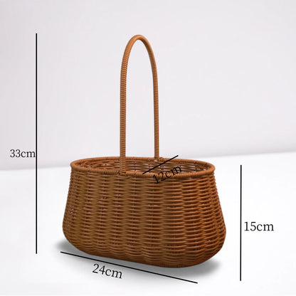 Plastic Garden Harvest Basket, Reusable Multi-Use Foraging Basket with Metal Frame, Small, Medium or 2-Piece Options - product view 6