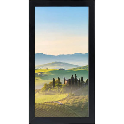 Black Picture Frame, 10 x 17 Inch Plastic Frame with Shatter-Resistant Plexiglass, Turn Buttons and Vertical or Horizontal Hanging - product view 2