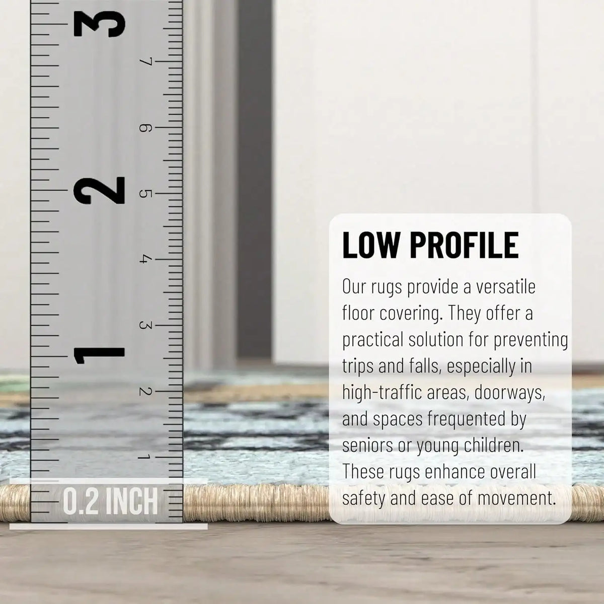 100 Dollar Bill Runner Rug, 20 x 47 Inch Geometric Jacquard Polyester Hallway Mat with EVA Backing for Home - product view 6