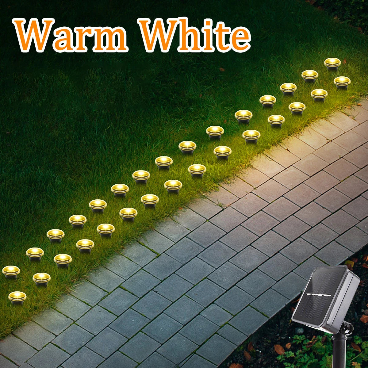 solar pathway lights - product view 1