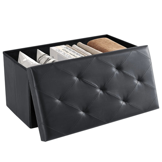 30-Inch Storage Ottoman Bench, 42-Gallon Hidden Storage, 660 lb Support, Faux Leather Footrest for Bedroom or Entryway - product view 1