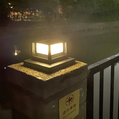 Solar Fence Light, Waterproof LED Post Cap with 8 LEDs, White or Warm Light, 4–6 Inch Columns for Garden Fences - product view 1
