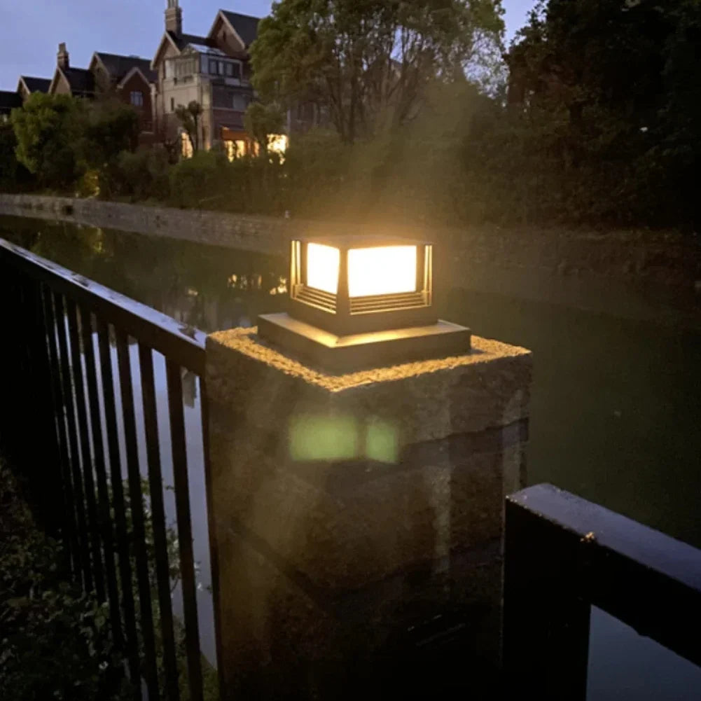 Solar Fence Light, Waterproof LED Post Cap with 8 LEDs, White or Warm Light, 4–6 Inch Columns for Garden Fences - product view 2