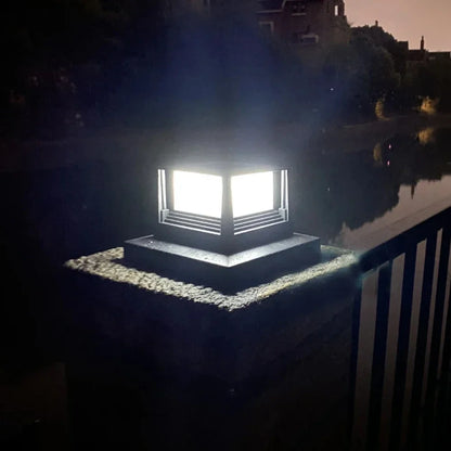 Solar Fence Light, Waterproof LED Post Cap with 8 LEDs, White or Warm Light, 4–6 Inch Columns for Garden Fences - product view 6