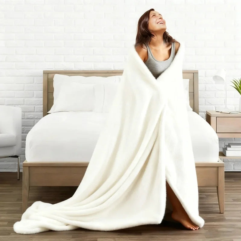 Portable Flannel Travel Blanket, Anti-Pilling Woven Polyester Throw in 4 Sizes for Couch, Picnic, Airplane and Outdoor Use - product view 5