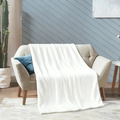 Portable Flannel Travel Blanket, Anti-Pilling Woven Polyester Throw in 4 Sizes for Couch, Picnic, Airplane and Outdoor Use - product view 6