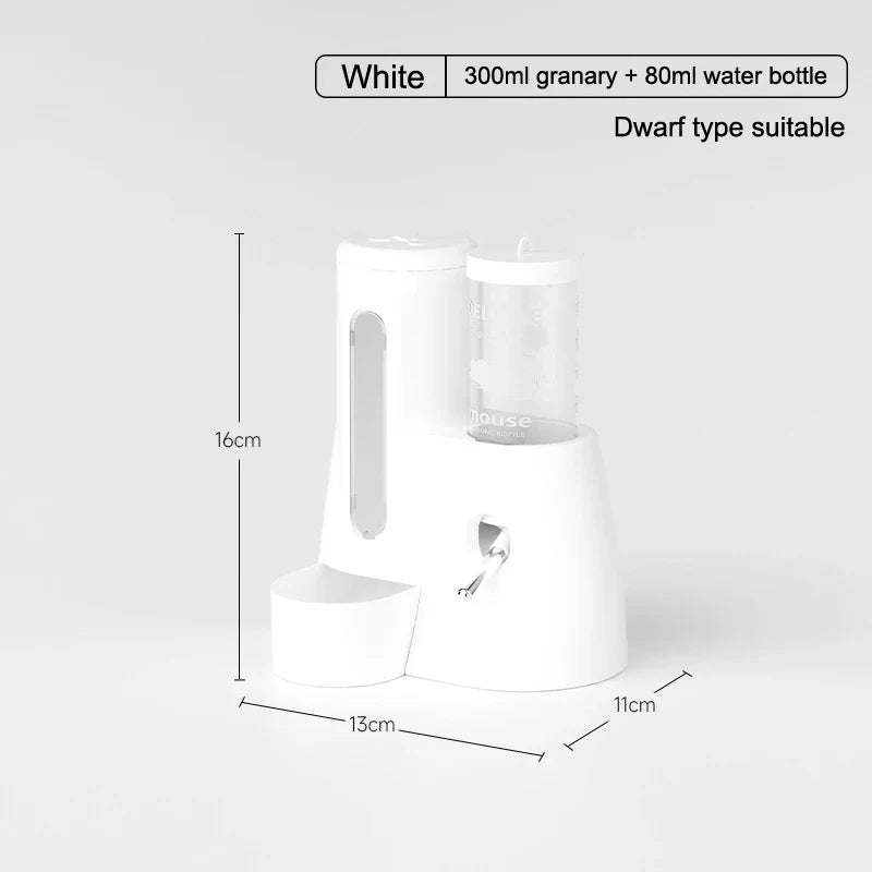 Automatic Hamster Feeder and Waterer, 2-in-1 Leakproof Food and Water Dispenser, PP Small Pet Supply - product view 2