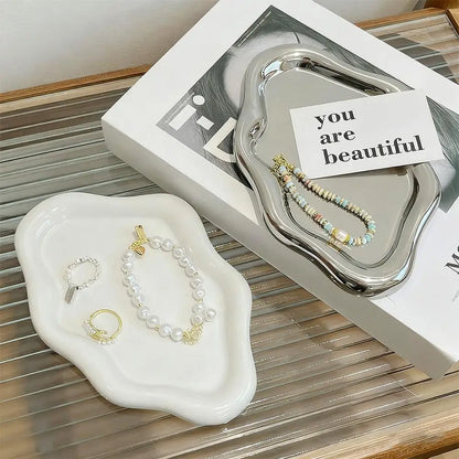 Plastic Jewelry Tray, Cloud-Shaped Trinket Holder for Rings, Earrings and Small Jewelry Display, Options A and B - product view 6