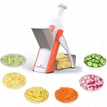 5-in-1 Mandoline Slicer, 30+ Adjustable Thickness Settings from 0.1 to 8 mm, ABS Vegetable Cutter - product view 2