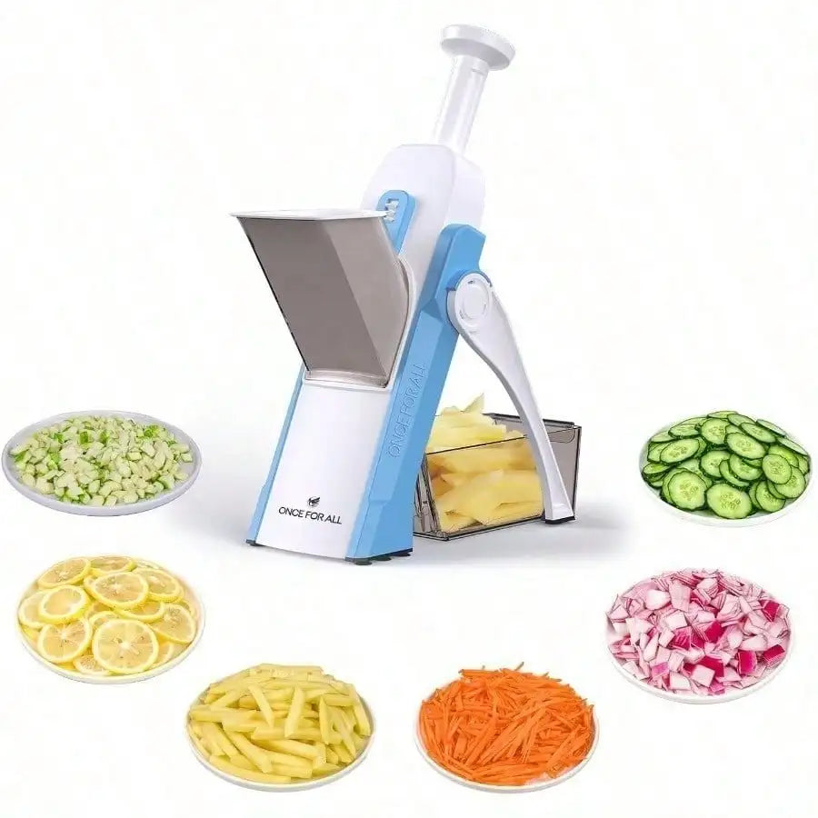 5-in-1 Mandoline Slicer, 30+ Adjustable Thickness Settings from 0.1 to 8 mm, ABS Vegetable Cutter - product view 4