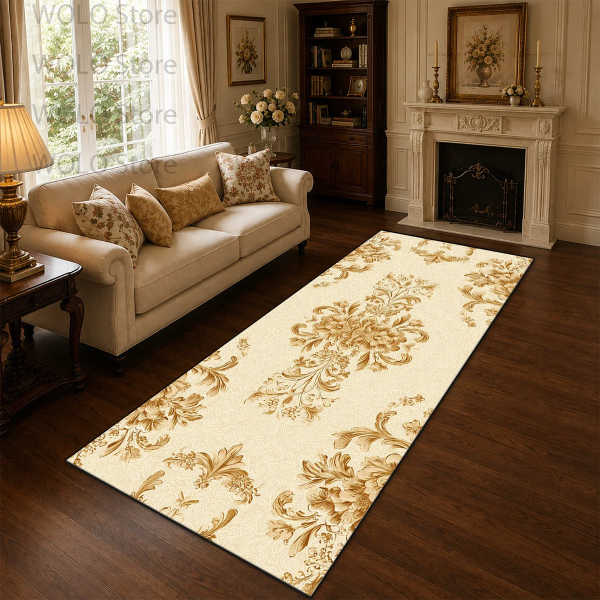 Striped Runner Rug, Soft 100% Polyester, Rubber Anti-Slip Backing, Lightweight Washable Rectangle for Hallway and Living Room - product view 4