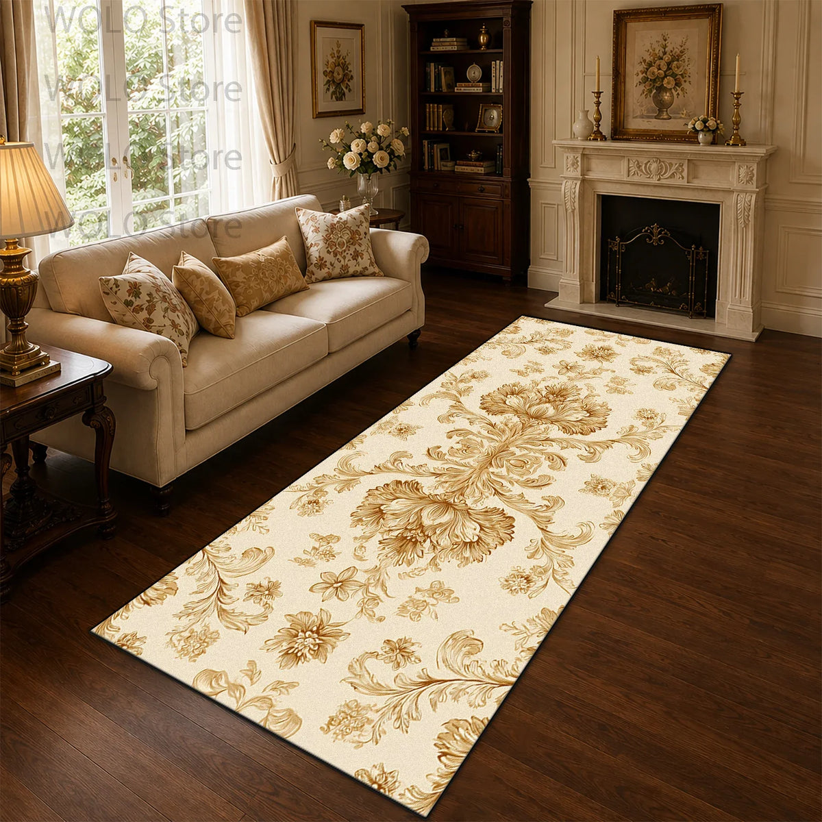 Striped Runner Rug, Soft 100% Polyester, Rubber Anti-Slip Backing, Lightweight Washable Rectangle for Hallway and Living Room - product view 5