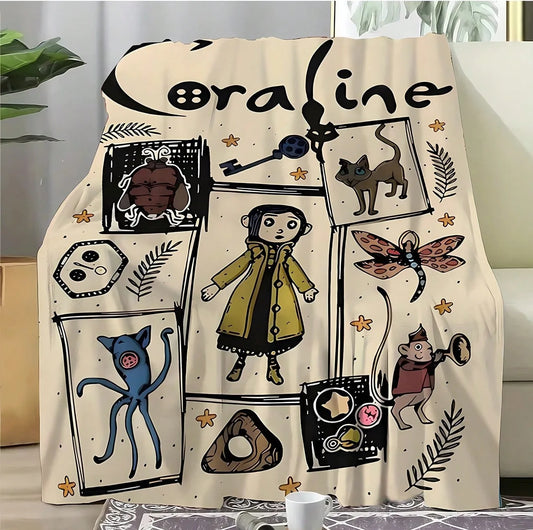 Cartoon Animal Patchwork Blanket, Soft Lightweight Throw for Travel, Picnic and Home in 51×59 or 59×79 Inch Sizes - product view 1