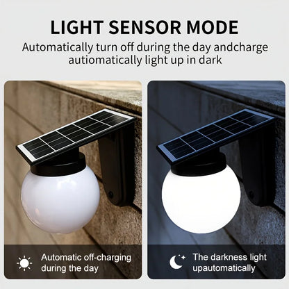 Solar Wall Lights, Dimmable LED Outdoor Lamps with 3 Modes, 3 Color Temperatures and Light-Sensing Control - product view 3
