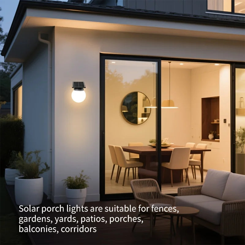 Solar Wall Lights, Dimmable LED Outdoor Lamps with 3 Modes, 3 Color Temperatures and Light-Sensing Control - product view 5