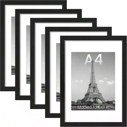Crystal Photo Frame Set, White Multi-Photo Display Frames with Wall or Tabletop Hanging, 5, 7 or 8-Inch Sizes - product view 6