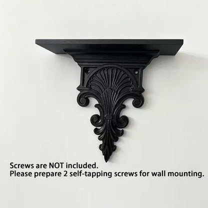 Gothic Floating Shelf, Carved Plastic Wall-Mounted Display Rack, 3 kg Capacity for Plants, Collectibles and Home Décor - product view 1