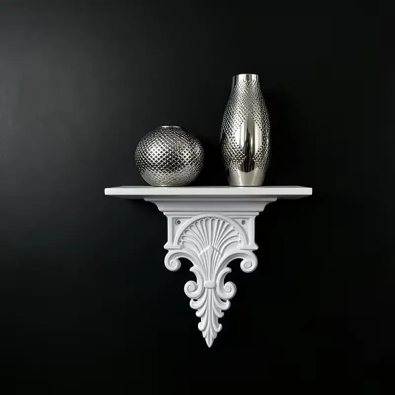 Gothic Floating Shelf, Carved Plastic Wall-Mounted Display Rack, 3 kg Capacity for Plants, Collectibles and Home Décor - product view 5