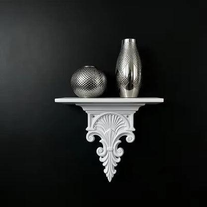 Gothic Floating Shelf, Carved Plastic Wall-Mounted Display Rack, 3 kg Capacity for Plants, Collectibles and Home Décor - product view 5