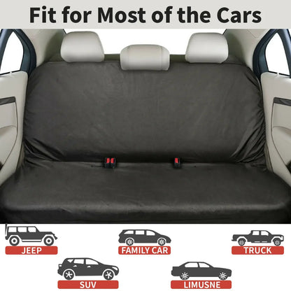 Universal Pet Car Seat Cover, Black Oxford Cloth Rear Bench Protector for Cars, Vans and SUVs - product view 2