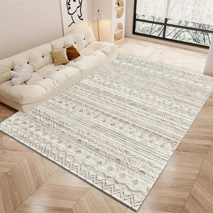 Striped Area Rug, Classic Machine-Made 100% Polyester with Rubber Backing, Washable Floor Mat for Living Room or Bedroom - product view 1