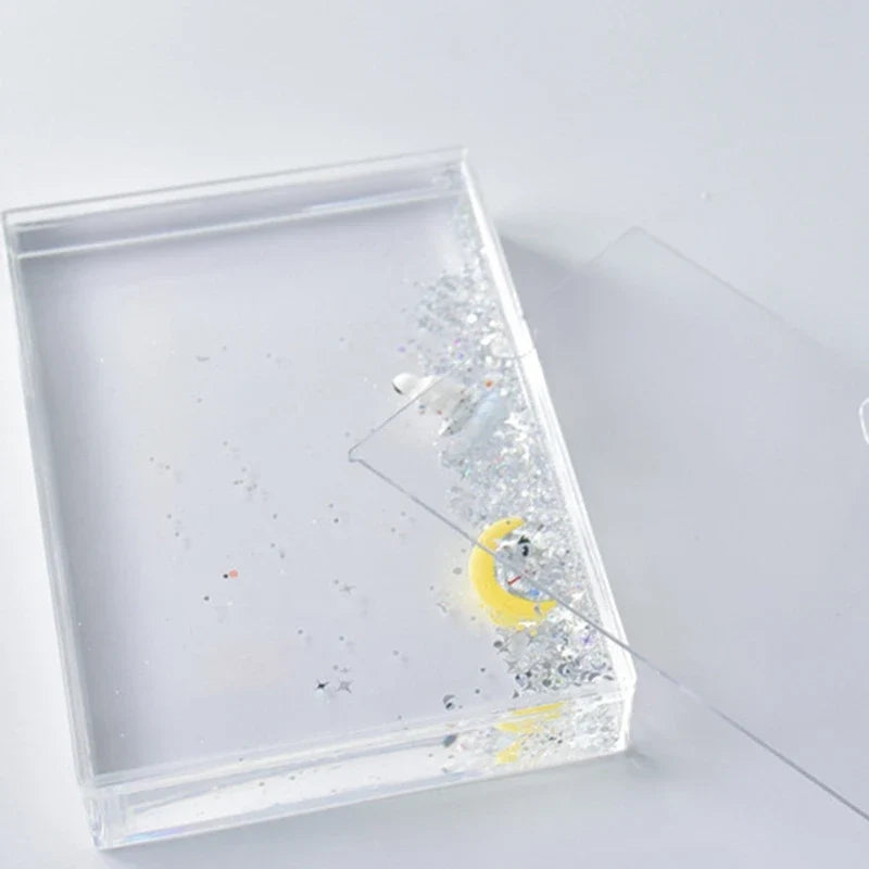 Astronaut Floating Photo Frame, Acrylic Snow Globe Display for 10.2 x 15.2 cm Pictures, Horizontal or Vertical Desktop Decor - product view 3