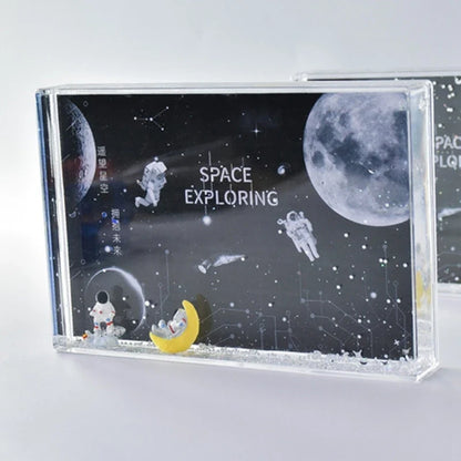 Astronaut Floating Photo Frame, Acrylic Snow Globe Display for 10.2 x 15.2 cm Pictures, Horizontal or Vertical Desktop Decor - product view 5