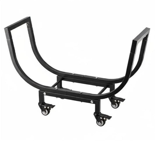 Movable Firewood Rack, Carbon Steel Log Holder with Fixed Feet or Wheels for Fireplace, Home and Patio Storage - product view 1