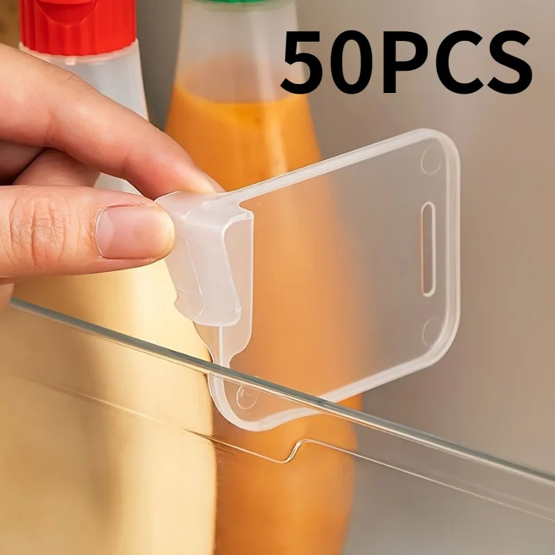 Refrigerator Can Organizer Dividers, Adjustable Plastic Fridge Storage Separators for Bottles and Cans, 1, 10, 30 or 50 Pieces - product view 4