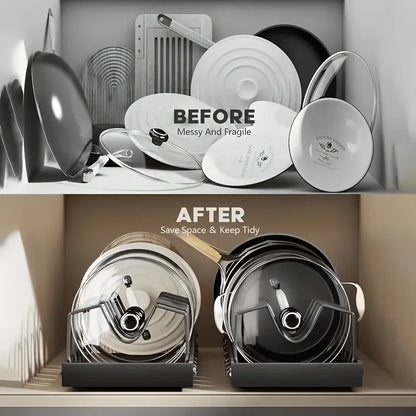 Pull-Out Cabinet Organizer, Adjustable Iron Storage Rack for Pots, Pans, Lids and Bakeware - product view 5