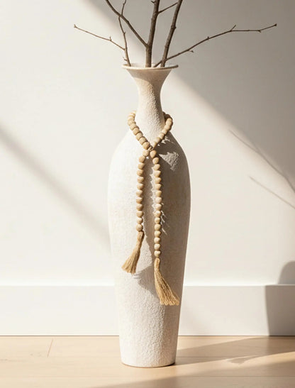 Porcelain Floor Vase, Boho Decorative Standing Flower Holder for Pampas Grass, Living Room, Fireplace and Home Décor - product view 1