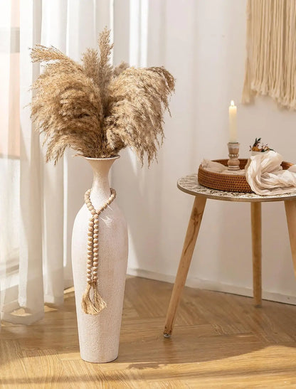 Porcelain Floor Vase, Boho Decorative Standing Flower Holder for Pampas Grass, Living Room, Fireplace and Home Décor - product view 6