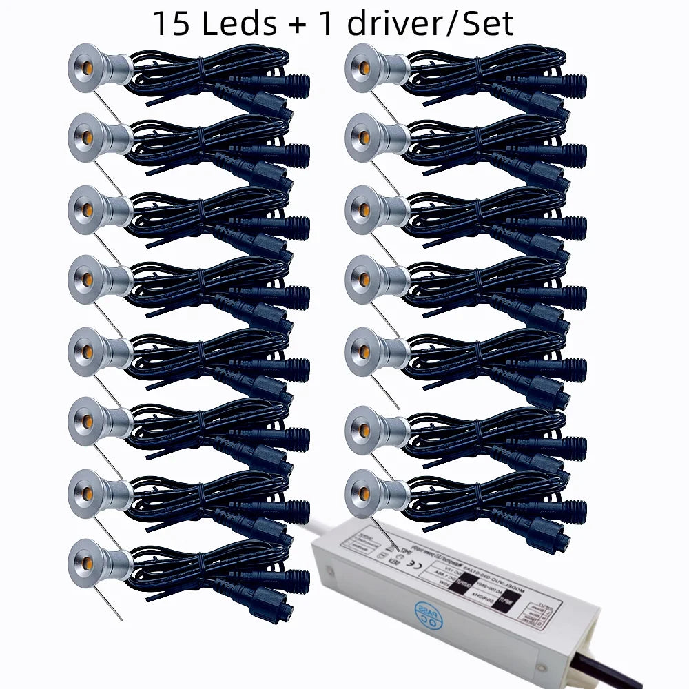 Mini LED Underground Deck Light, Aluminum, 12V DC, IP67 Waterproof, 3000K or 6000K for Stairs and Garden Paths - product view 4