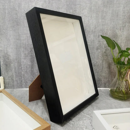 3cm Deep Wooden Shadow Box Frame, Modern 3D Display Case for Photos, Dried Flowers, Badges and Handicrafts - product view 2