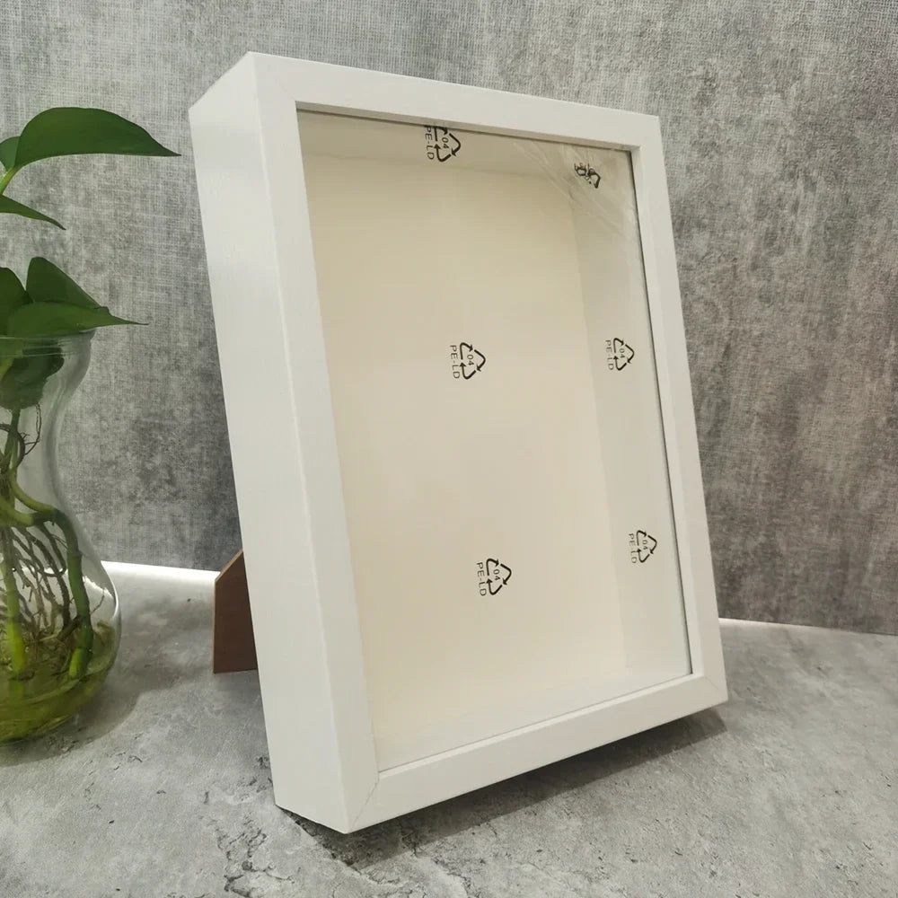 3cm Deep Wooden Shadow Box Frame, Modern 3D Display Case for Photos, Dried Flowers, Badges and Handicrafts - product view 4