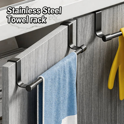 Over Door Towel Rack, Stainless Steel Hanging Bar with No-Tool Installation, 23 cm or 36 cm for Kitchen and Bathroom - product view 5