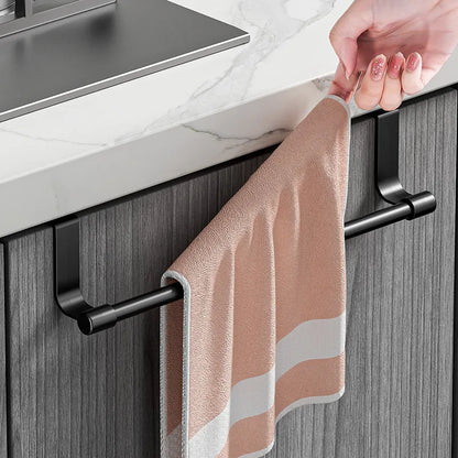 Over Door Towel Rack, Stainless Steel Hanging Bar with No-Tool Installation, 23 cm or 36 cm for Kitchen and Bathroom - product view 6