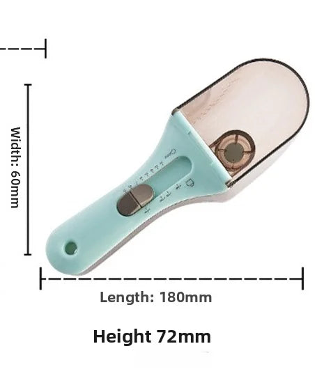 Adjustable Measuring Spoon with Scale, PP Baking Scoop for Flour, Sugar and Cocoa, 1pc-S or 1pc-L Options - product view 2