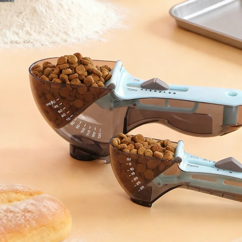 Adjustable Measuring Spoon with Scale, PP Baking Scoop for Flour, Sugar and Cocoa, 1pc-S or 1pc-L Options - product view 3