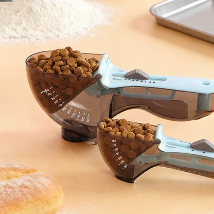 Adjustable Measuring Spoon with Scale, PP Baking Scoop for Flour, Sugar and Cocoa, 1pc-S or 1pc-L Options - product view 3