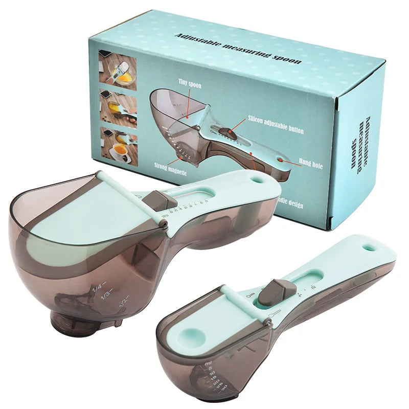 Adjustable Measuring Spoon with Scale, PP Baking Scoop for Flour, Sugar and Cocoa, 1pc-S or 1pc-L Options - product view 5
