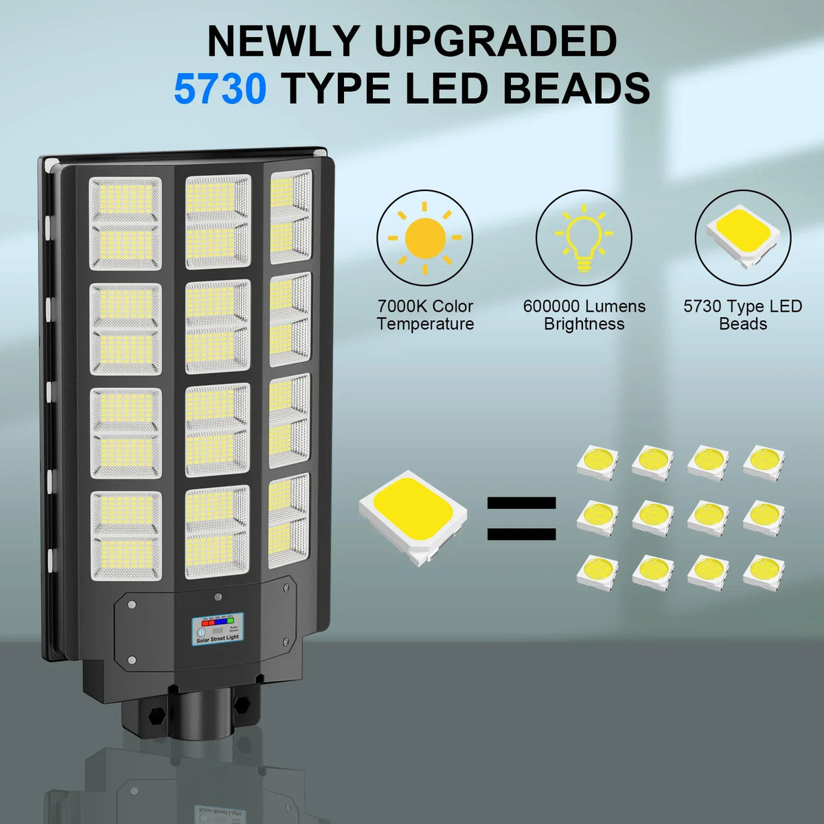 Solar Motion Sensor Driveway Light, 768 LED, Automatic Dimming, Remote Control, ABS Body for Garden, Patio and Garage - product view 3