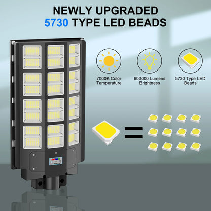 Solar Motion Sensor Driveway Light, 768 LED, Automatic Dimming, Remote Control, ABS Body for Garden, Patio and Garage - product view 3