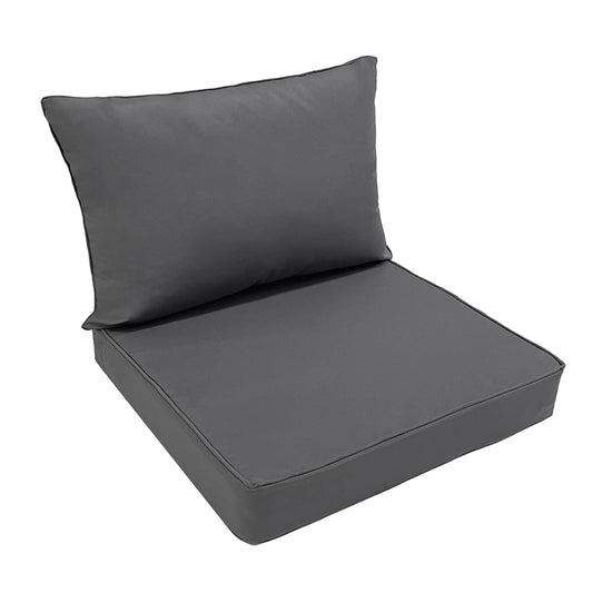 Outdoor Patio Cushion Set, 60 x 60 x 10 cm Seat Cushion, Waterproof Oxford Fabric, Straps and Removable Washable Cover - product view 1