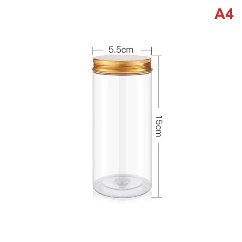 Pet Food Storage Container, Clear PET Plastic Jar with Aluminum Lid and Airtight Seal for Dry Food - product view 4