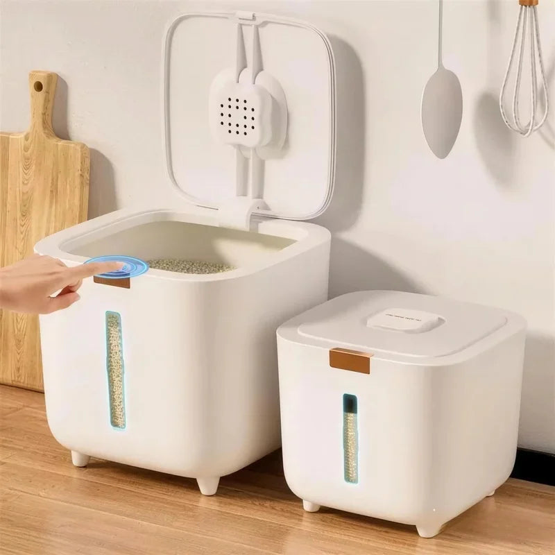 Flour Storage Container, Waterproof Plastic Rice and Grain Box with Lid, 5kg and 10kg Options for Kitchen Pantry Organization - product view 4