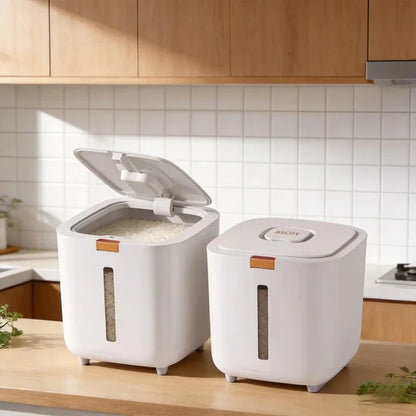 Flour Storage Container, Waterproof Plastic Rice and Grain Box with Lid, 5kg and 10kg Options for Kitchen Pantry Organization - product view 5