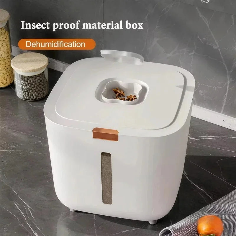 Flour Storage Container, Waterproof Plastic Rice and Grain Box with Lid, 5kg and 10kg Options for Kitchen Pantry Organization - product view 6