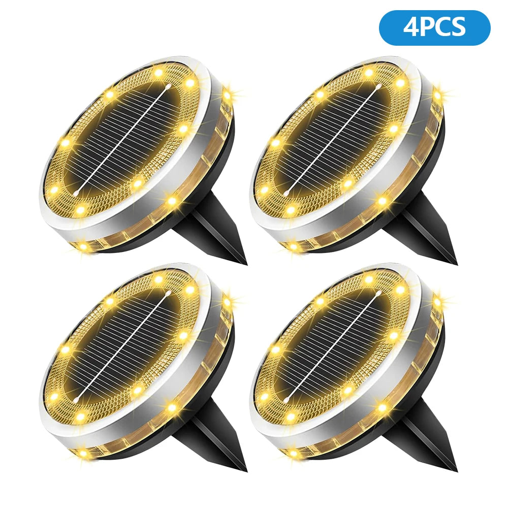 solar pathway lights - product view 1